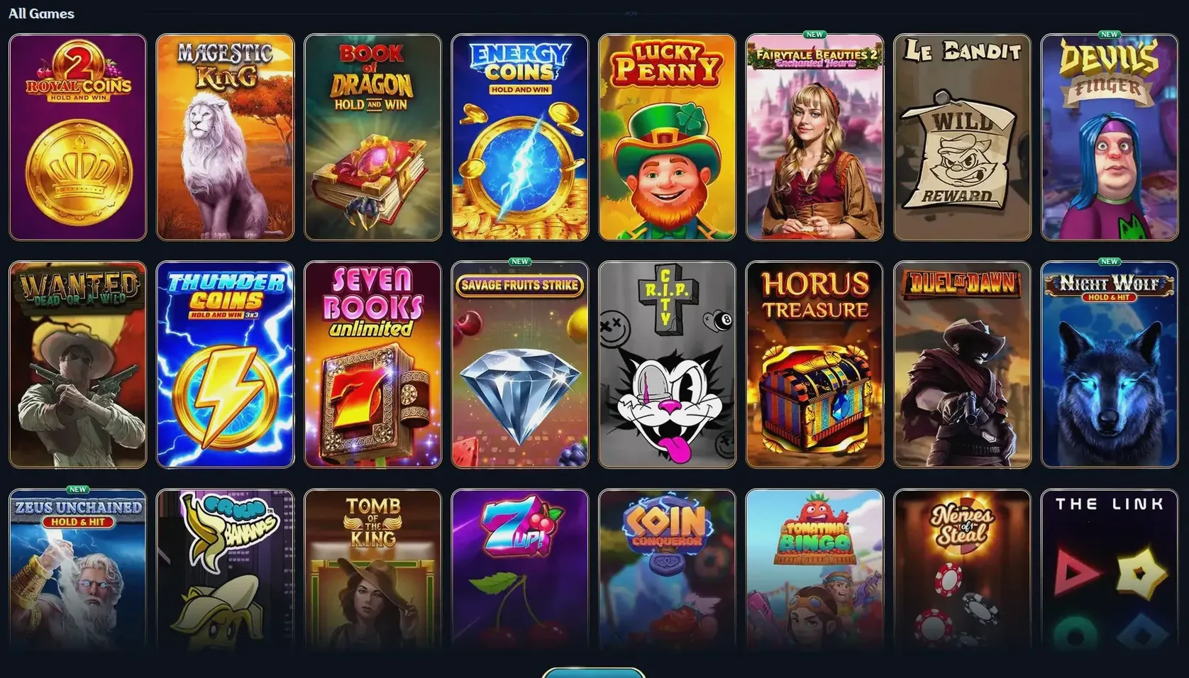 Alawin Casino Spielauswahl